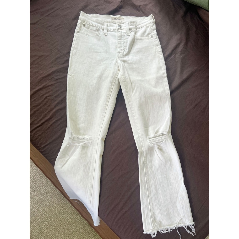Madewell White Cali Demi Boot Jeans